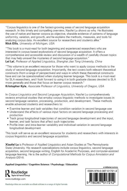 Produktbild: Corpus Linguistics and Second Language Acquisition