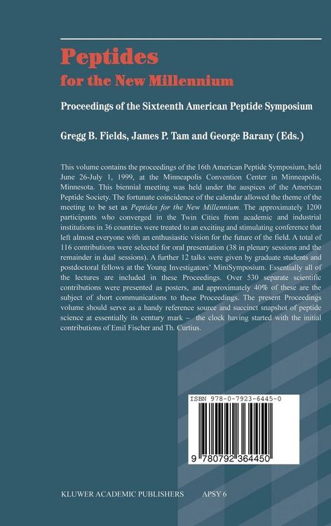 Produktbild: Peptides for the New Millennium