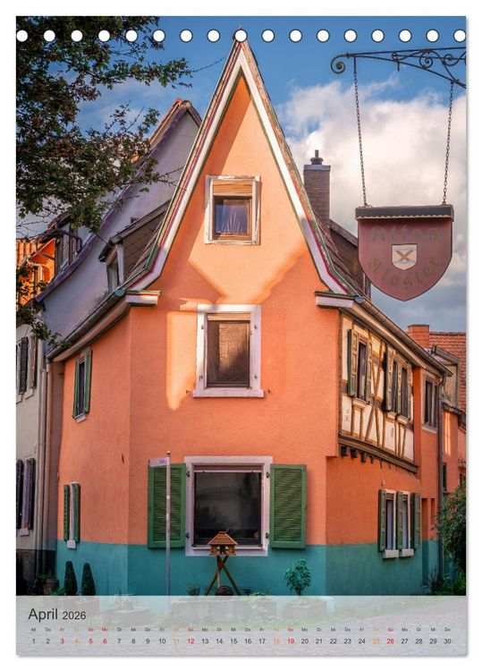 Produktbild: Stadtbummel in Ladenburg - Die R&ouml;mer- und Fachwerk-Stadt (Tischkalender 2026 DIN A5 hoch), CALVENDO Monatskalender