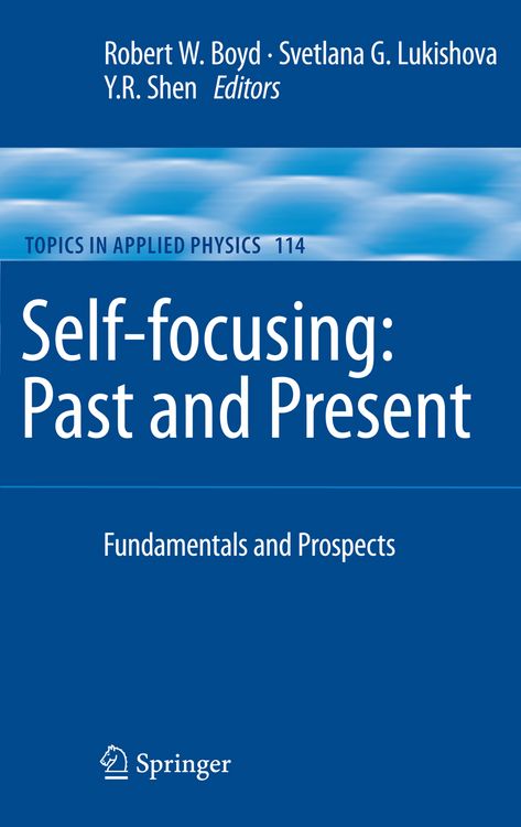 Produktbild: Self-focusing: Past and Present