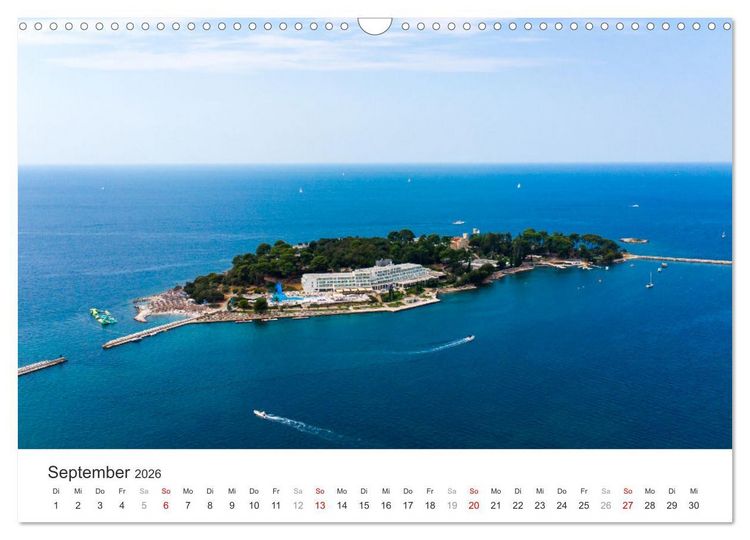 Produktbild: Porec Kalender - Die kroatische Stadt an der Adria (Wandkalender 2026 DIN A3 quer), CALVENDO Monatskalender