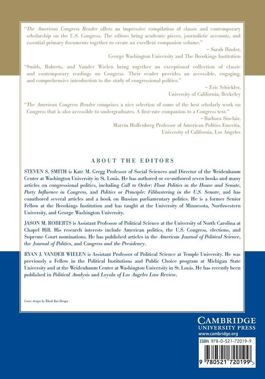 Produktbild: The American Congress Reader
