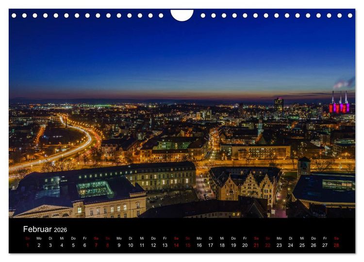 Produktbild: Hannover bei Nacht 2026 (Wandkalender 2026 DIN A4 quer), CALVENDO Monatskalender