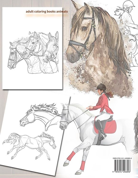 Produktbild: Realistic horses coloring book