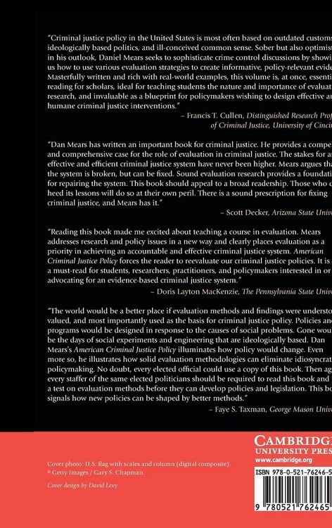 Produktbild: American Criminal Justice Policy