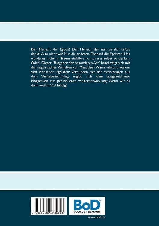 Produktbild: Der Mensch - Der Egoist!