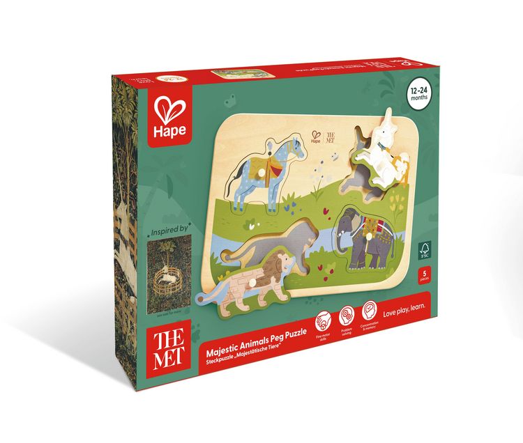 Produktbild: The Met: Steckpuzzle "Majest&auml;tische Tiere" - 4 Teile