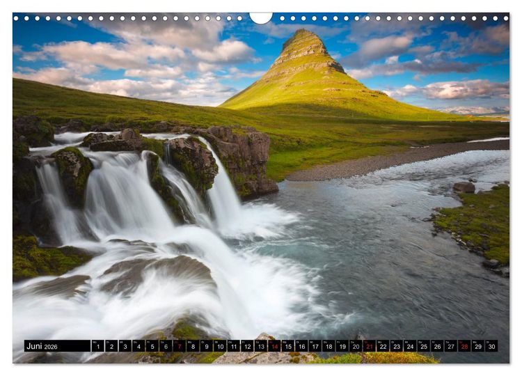 Produktbild: WASSERF&Auml;LLE - Sanfte und tosende Sch&ouml;nheiten (Wandkalender 2026 DIN A3 quer), CALVENDO Monatskalender