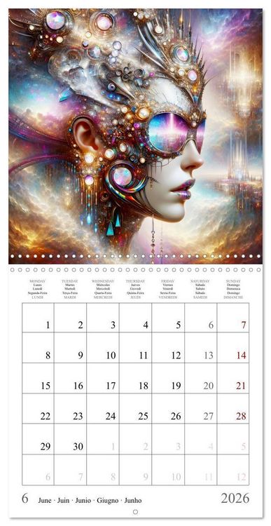 Produktbild: Cyborg Beauties (Wall Calendar 2026 12 &times; 12 Inch) CALVENDO 12 Month Wall Calendar