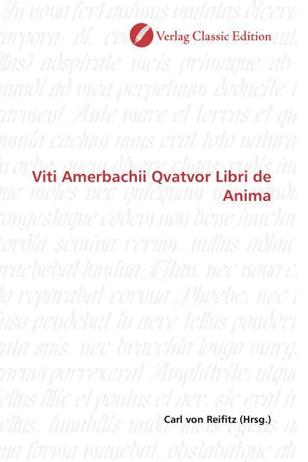 Produktbild: Viti Amerbachii Qvatvor Libri de Anima