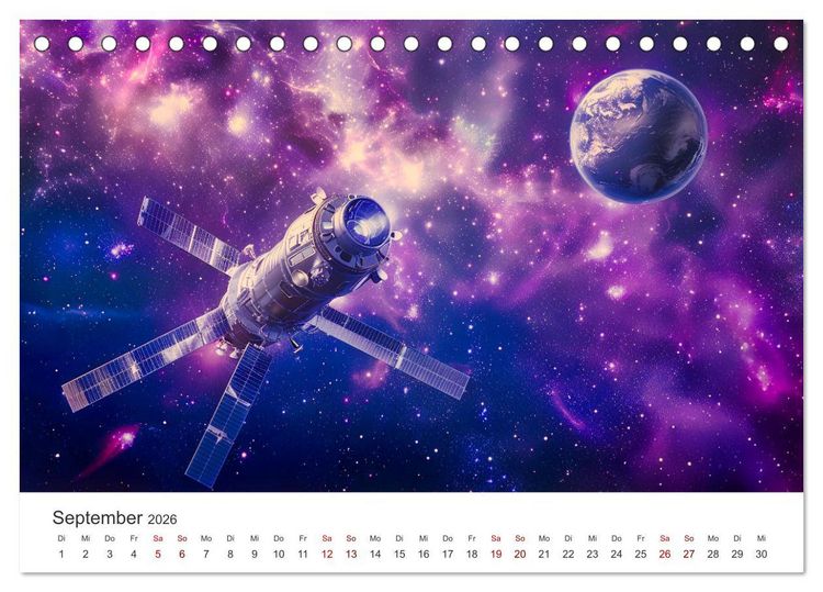 Produktbild: Sternenreisen - Ein kosmischer Kalender (Tischkalender 2026 DIN A5 quer), CALVENDO Monatskalender