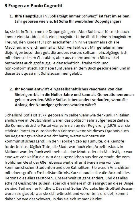 Produktbild: Sofia tr&auml;gt immer Schwarz