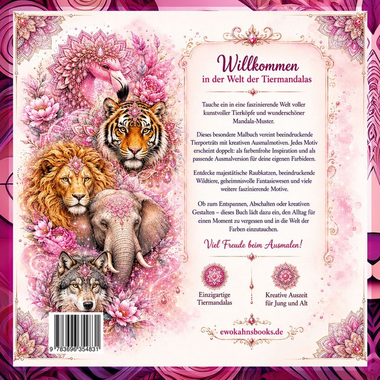 Produktbild: Meine Lieblingstierk&ouml;pfe Mandala Malbuch