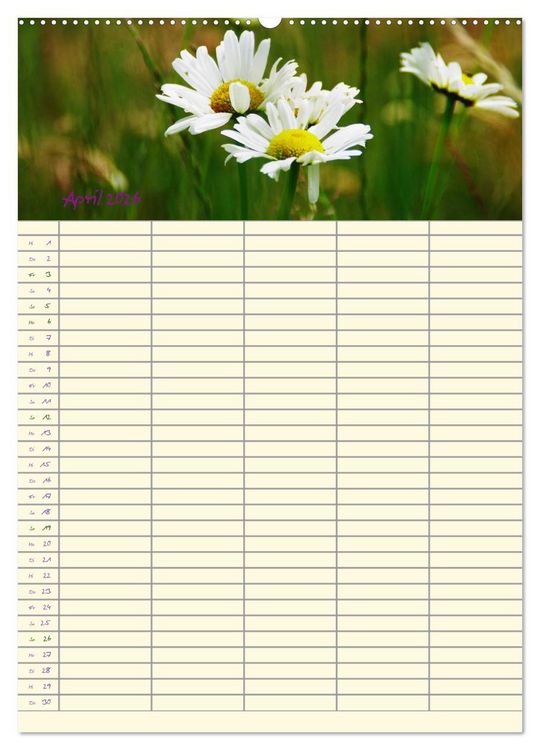 Produktbild: Der Naturgarten Familienplaner (Wandkalender 2026 DIN A2 hoch), CALVENDO Monatskalender