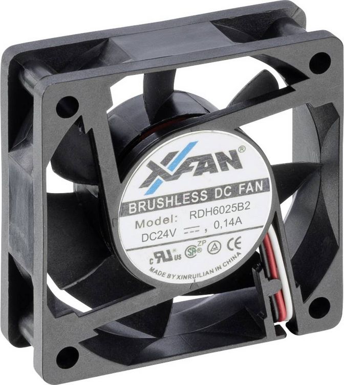 Produktbild: X-Fan RDH6025B2 Axiall&uuml;fter 24 V/DC 33 m&sup3;/h (L x B x H) 60 x 60 x 25mm