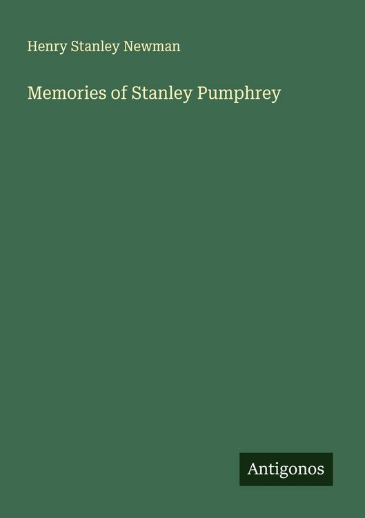 Produktbild: Memories of Stanley Pumphrey
