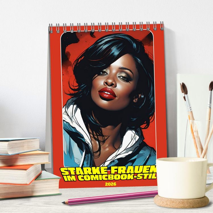 Produktbild: Starke Frauen im Comicbook-Stil (Tischkalender 2026 DIN A5 hoch), CALVENDO Monatskalender
