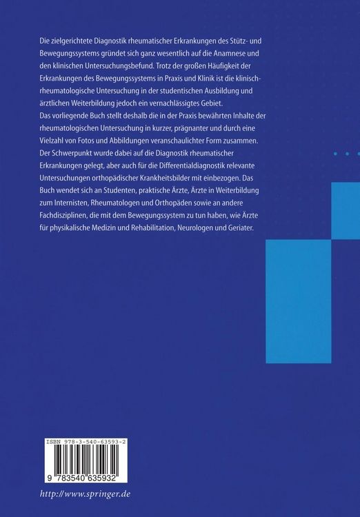 Produktbild: Die klinisch-rheumatologische Untersuchung