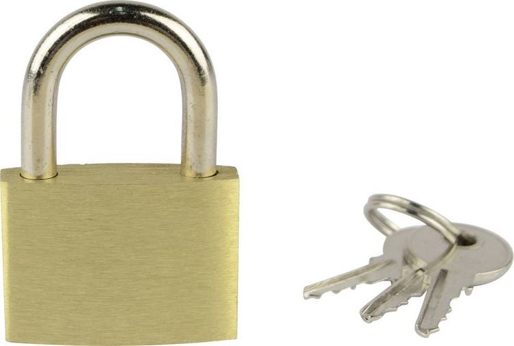 Produktbild: Br&uuml;der Mannesmann M 413-30 Vorh&auml;ngeschloss 25 mm verschieden schlie&szlig;end Goldgelb Schl&uuml;sselschloss