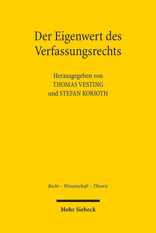 Produktbild: Der Eigenwert des Verfassungsrechts