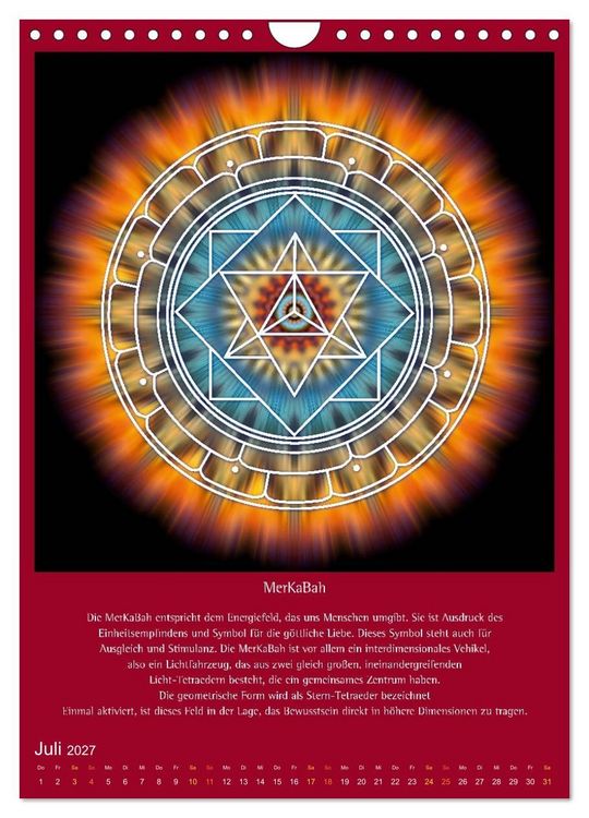 Produktbild: Heilige Geometrie und Bilder der Neuen Zeit (Wandkalender 2027 DIN A4 hoch), CALVENDO Monatskalender