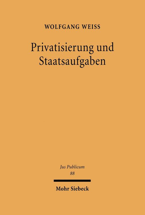 Produktbild: Privatisierung und Staatsaufgaben