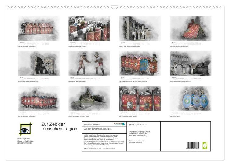 Produktbild: Zur Zeit der r&ouml;mischen Legion (Wandkalender 2026 DIN A2 quer), CALVENDO Monatskalender