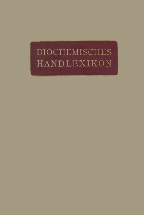 Produktbild: Biochemisches Handlexikon