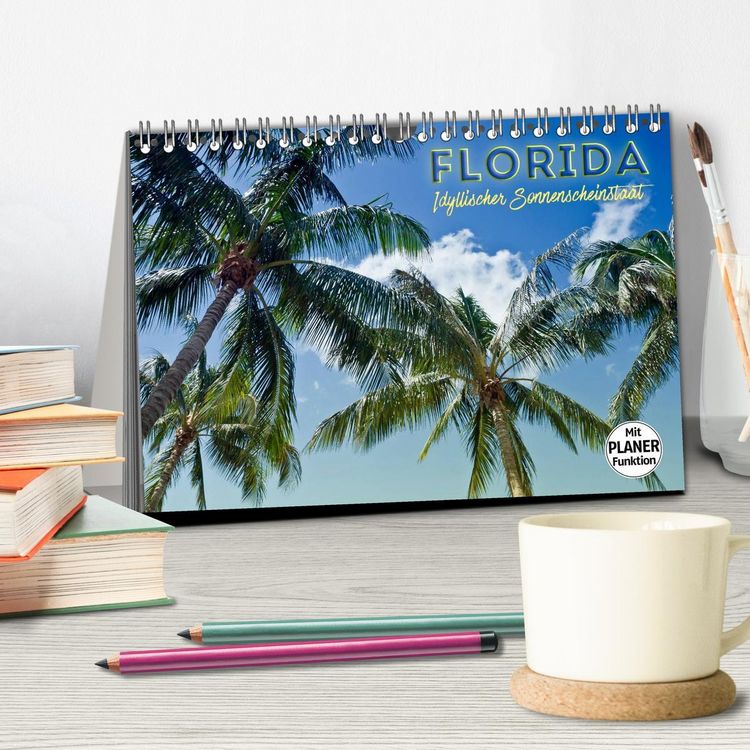 Produktbild: FLORIDA Idyllischer Sonnenscheinstaat (Tischkalender 2026 DIN A5 quer), CALVENDO Monatskalender