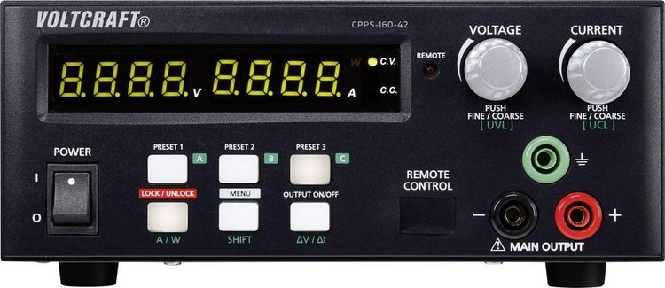 Produktbild: VOLTCRAFT CPPS-160-42 Labornetzger&auml;t, einstellbar 0.02 - 42 V/DC 0.01 - 10 A 160 W USB fernsteuerbar, programmierbar, Auto-Range Anzahl Ausg&auml;nge 1