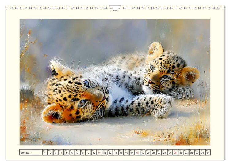 Produktbild: Leopardenkinder. Afrikas Katzenbabys im Licht der Natur (Wandkalender 2027 DIN A3 quer), CALVENDO Monatskalender