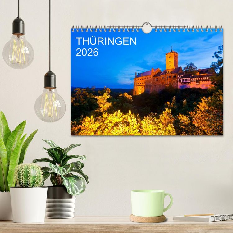 Produktbild: TH&Uuml;RINGEN 2026 (Wandkalender 2026 DIN A4 quer), CALVENDO Monatskalender