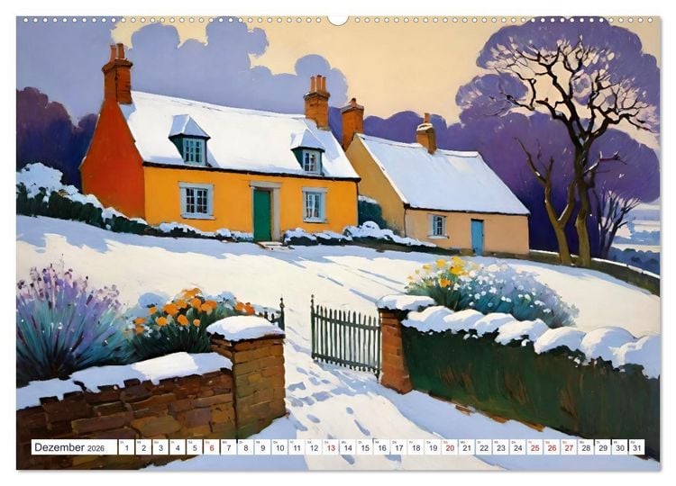 Produktbild: Englische Cottages (hochwertiger Premium Wandkalender 2026 DIN A2 quer), Kunstdruck in Hochglanz