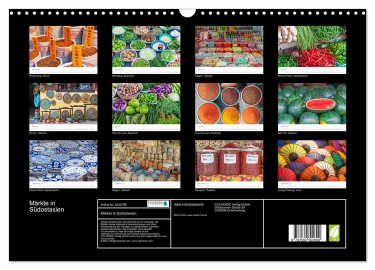 Produktbild: M&auml;rkte in S&uuml;dostasien (Wandkalender 2027 DIN A3 quer), CALVENDO Monatskalender