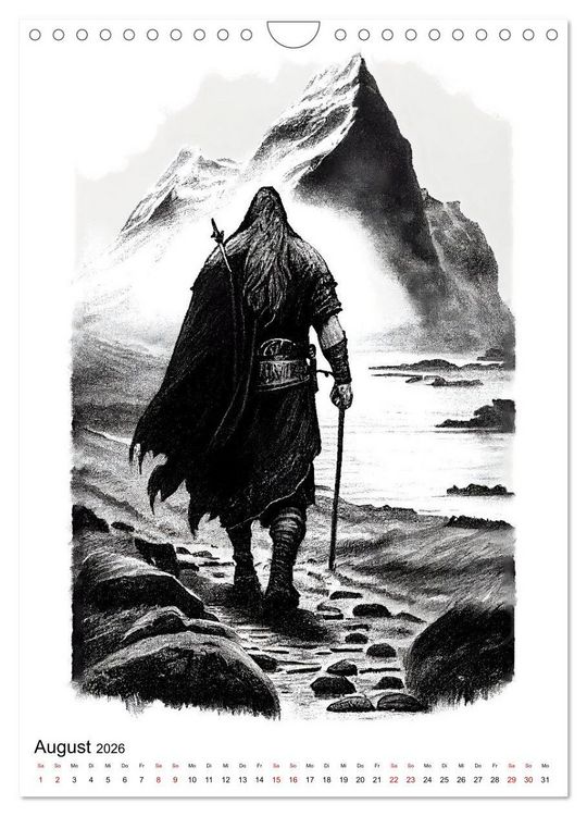 Produktbild: Welt und Mythologie der Wikinger (Wandkalender 2026 DIN A4 hoch), CALVENDO Monatskalender