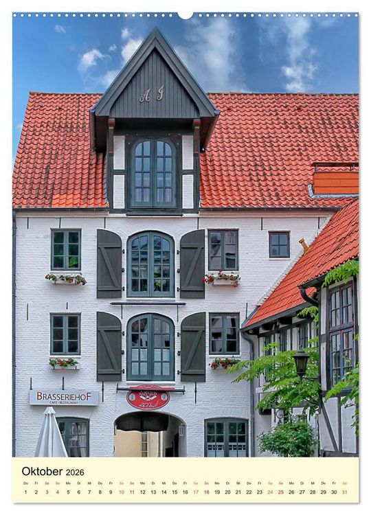 Produktbild: Flensburg - so bezaubernd (Wandkalender 2026 DIN A2 hoch), CALVENDO Monatskalender