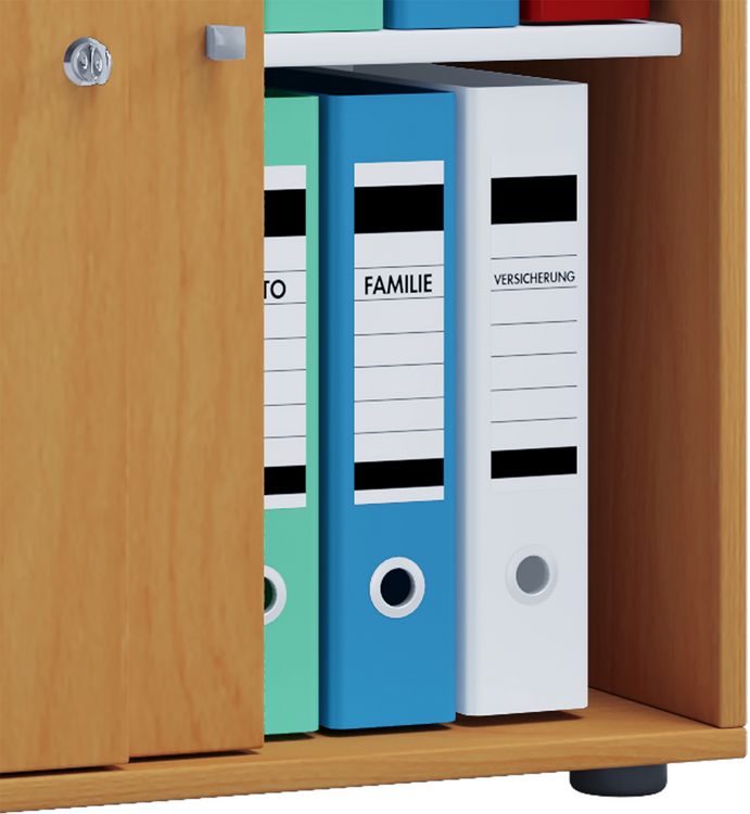 Produktbild: B&uuml;roschrank Aktenschrank Schiebet&uuml;ren Lona 2fach