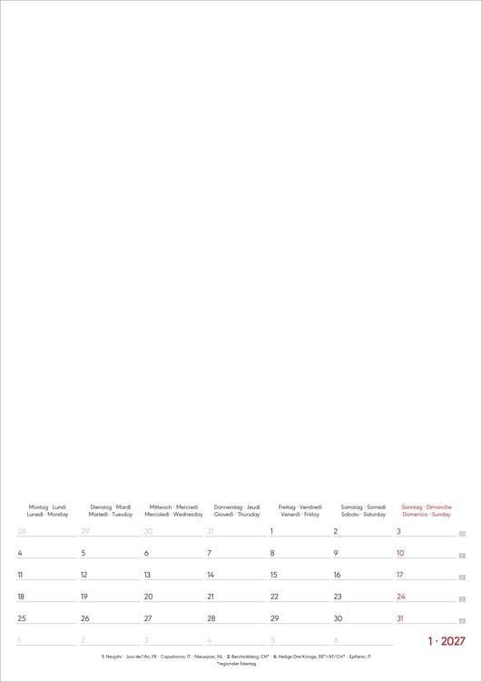 Produktbild: Kreativkalender A4 Notiz 2027