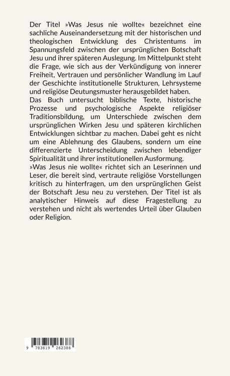 Produktbild: Was Jesus nie wollte