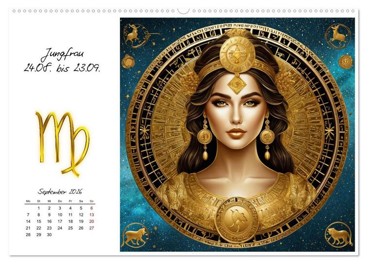 Produktbild: Ein Jahr in Gold (hochwertiger Premium Wandkalender 2026 DIN A2 quer), Kunstdruck in Hochglanz
