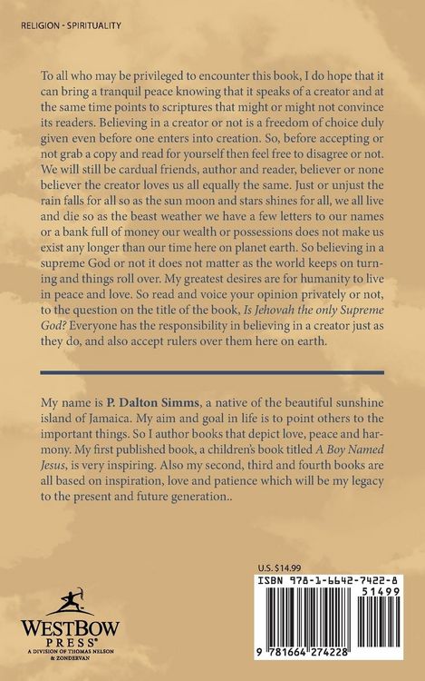 Produktbild: Is Jehovah Universally the Only Supreme God?