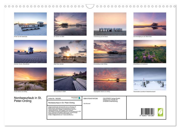 Produktbild: Nordseeurlaub in St. Peter-Ording (Wandkalender 2026 DIN A3 quer), CALVENDO Monatskalender