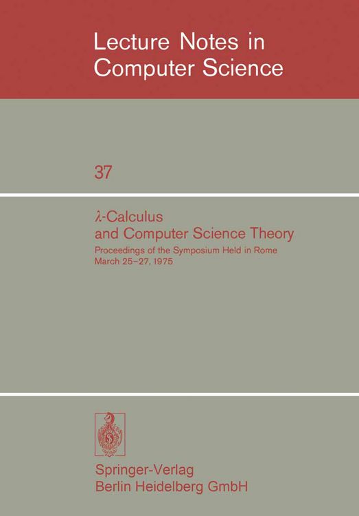 Produktbild: &lambda;-Calculus and Computer Science Theory