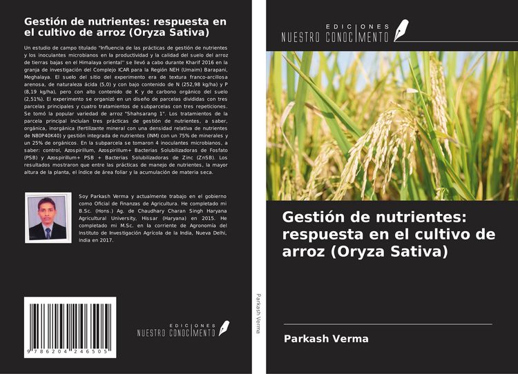 Produktbild: Gesti&oacute;n de nutrientes: respuesta en el cultivo de arroz (Oryza Sativa)