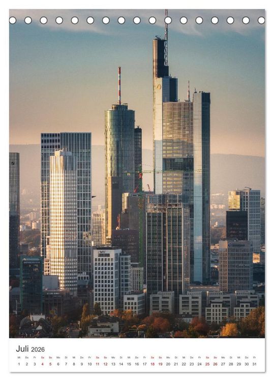 Produktbild: Frankfurt am Main, eine Stadt voller Magie (Tischkalender 2026 DIN A5 hoch), CALVENDO Monatskalender