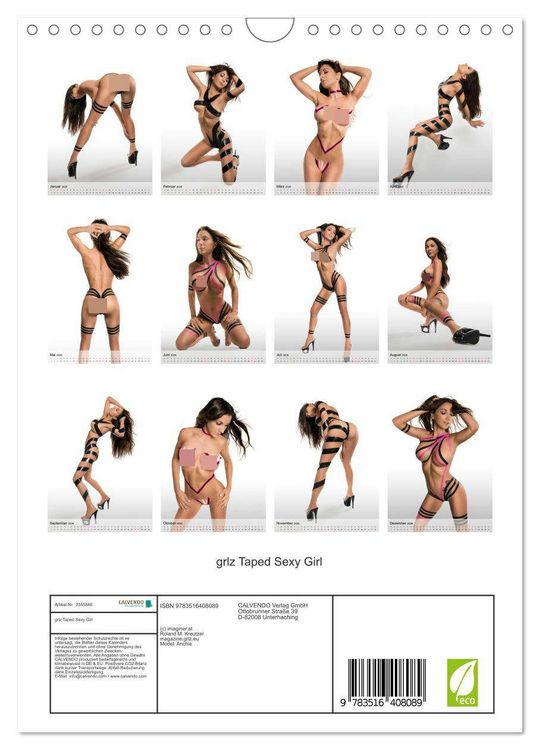 Produktbild: grlz Taped Sexy Girl (Wandkalender 2026 DIN A4 hoch), CALVENDO Monatskalender