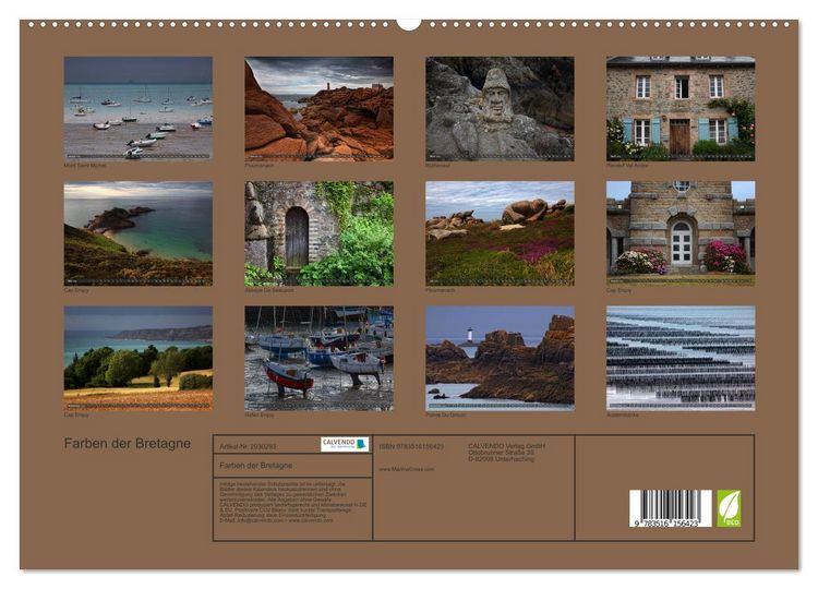 Produktbild: Farben der Bretagne (hochwertiger Premium Wandkalender 2026 DIN A2 quer), Kunstdruck in Hochglanz