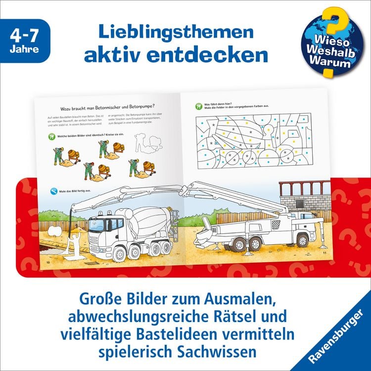 Produktbild: Wieso? Weshalb? Warum? aktiv-Heft - Fahrzeuge auf der Baustelle