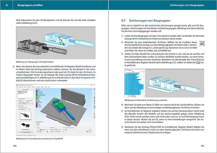 Produktbild: FreeCAD - 3D Modellierung, Architektur, Mechanik - Einstieg und Praxis - Viele praktische Beispiele - komplett in Farbe - 2. aktualisierte Auflage