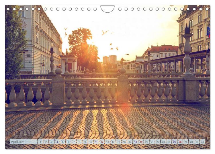 Produktbild: Ljubljana - Sloweniens wundersch&ouml;ne Hauptstadt (Wandkalender 2026 DIN A4 quer), CALVENDO Monatskalender